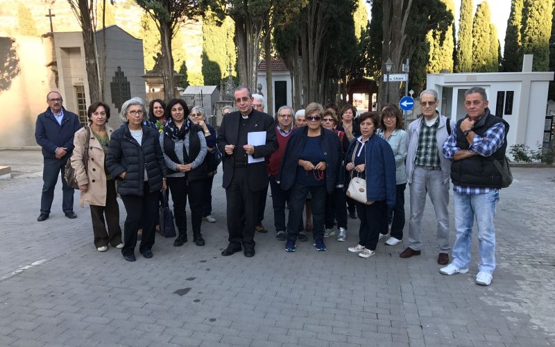 Pellegrinaggio al cimitero di Ragusa centro con le famiglie che hanno subito gravi lutti