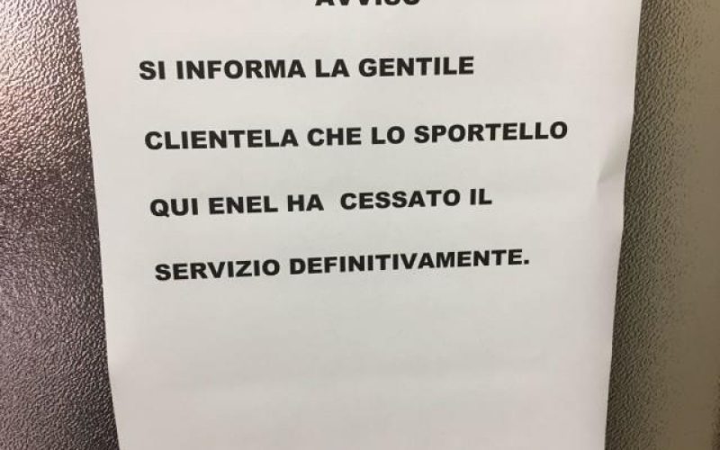 Chiaramonte, chiude definitivamente il punto Qui Enel
