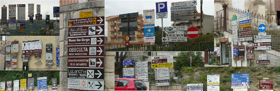 Ragusa: la babele delle targhe indicatorie