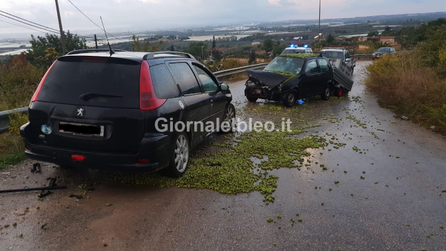 Scontro frontale tra due auto, una senza assicurazione. Ferito un chiaramontano