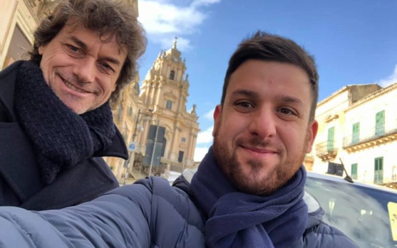 Alberto Angela, selfie a Ragusa Ibla!