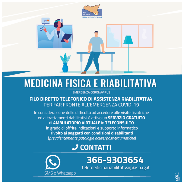 Asp: filo diretto telefonico di assistenza riabilitativa