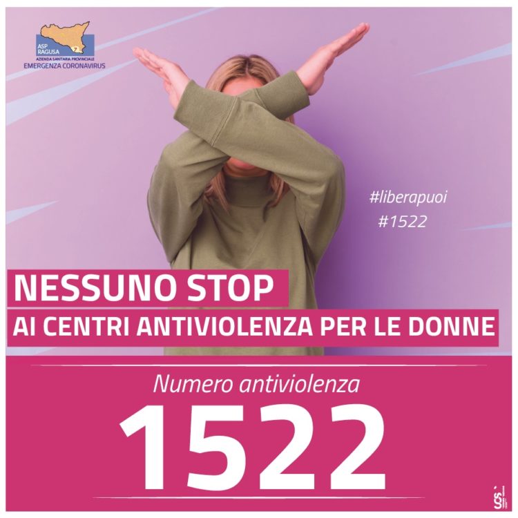 Coronavirus: il numero dell’Asp per le vittime di stalking e violenze