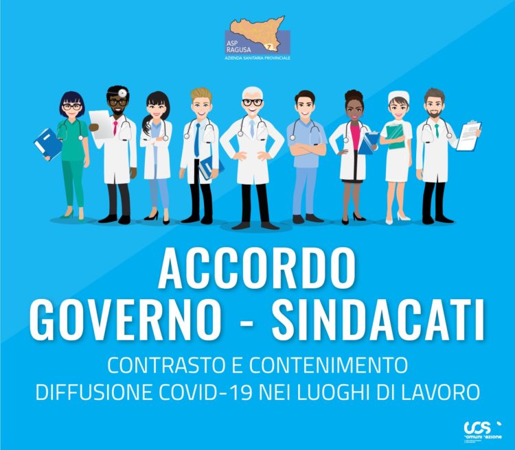 L’Asp di Ragusa applica il protocollo condiviso negli ambienti di lavoro, frutto dell’accordo tra governo e sindacati