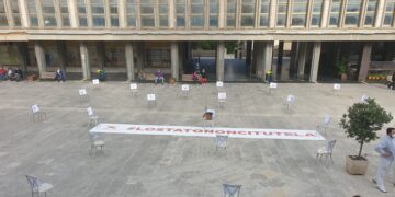 La protesta dei ristoratori ragusani in piazza San Giovanni