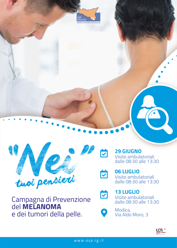 Melanomi e tumori della pelle: all’Asp di ragusa è partita la campagna di prevenzione