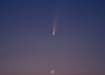 La cometa Neowise vista da Marina di Modica: uno scatto di Filippo Galati