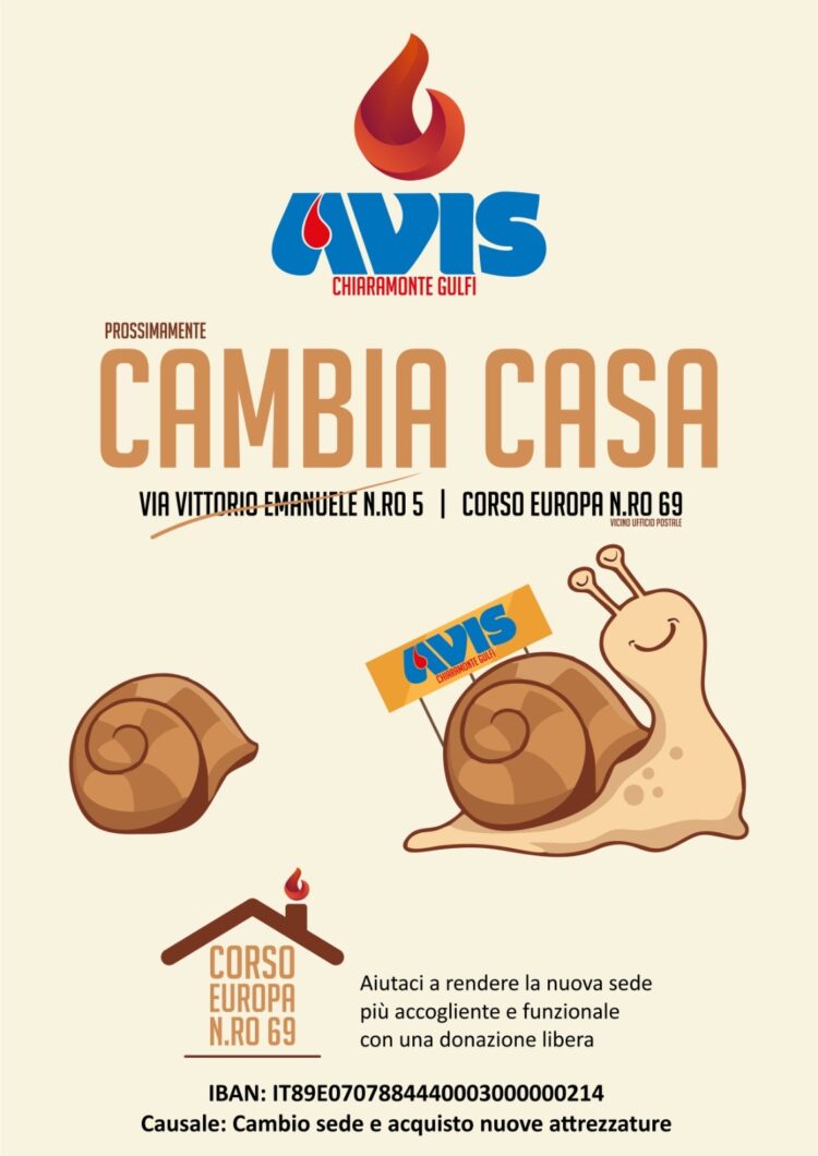 Cambio di sede per l’Avis di Chiaramonte Gulfi