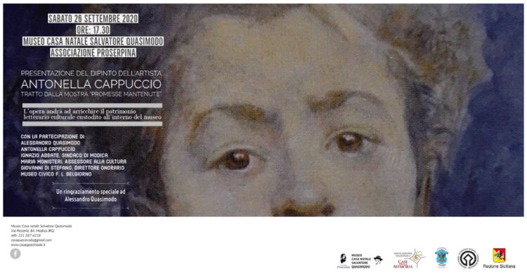 Al Museo Casa natale Salvatore Quasimodo in dono un’opera della pittrice Antonella Cappuccio