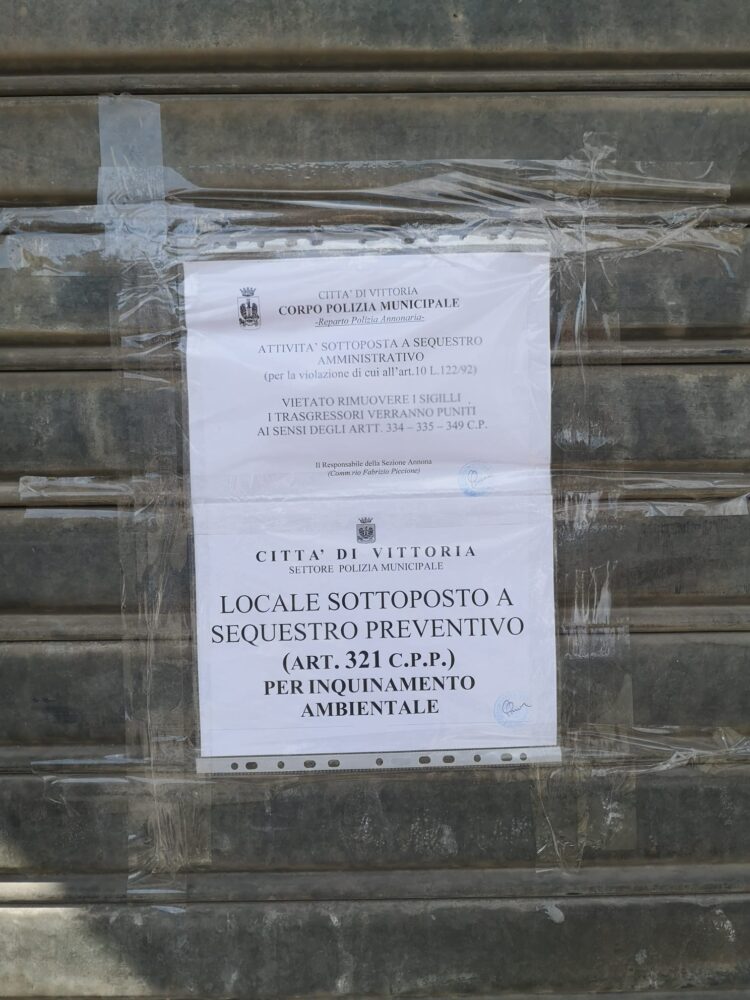 A Vittoria, sequestrata officina abusiva e denunciato il titolare