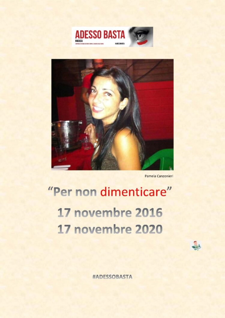 In ricordo di Pamela Canzonieri, uccisa il 17 novembre 2016