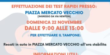 Drive- point: Tamponi rapidi gratuito alla popolazione di Santa Croce Camerina domenica 22 novembre