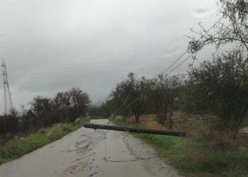 Il maltempo provoca danni a Chiaramonte: cade un palo del telefono