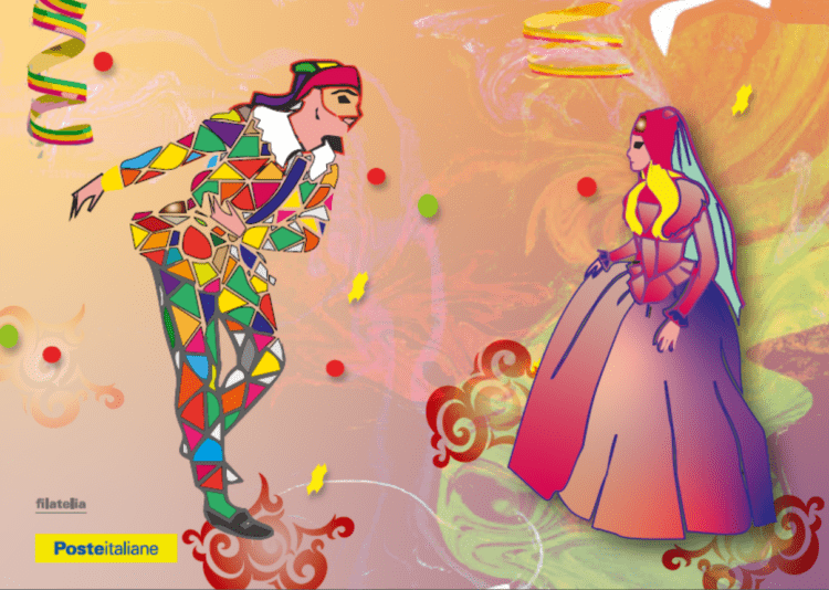 Poste Italiane dedica al Carnevale 2021 una colorata e animata cartolina filatelica