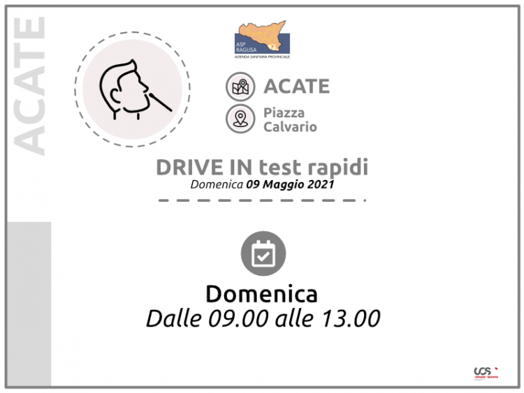 Acate: domenica 9 maggio test rapidi gratuiti
