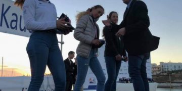 L’equipaggio olimpico del Nacra 17 ha concluso gli allenamenti al Circolo Velico Kaucana