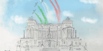 Una cartolina dedicata alla Festa della Repubblica