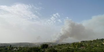 Vasto incendio nel chiaramontano