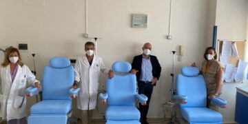 Poltrone elettriche per terapia multifunzionale destinate al Centro Provinciale di Riferimento per la Sclerosi Multipla