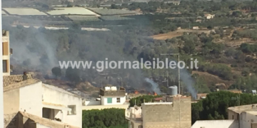 Brutto incendio a Vittoria, intervento aereo sulla vallata dell’Ippari. Fuoco anche a Chiaramonte, in contrada Patria