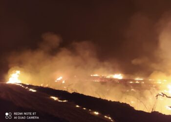 La lunga notte dell’incendio. Il fuoco, purtroppo, non è stato ancora domato