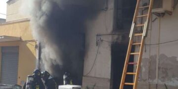 A fuoco un garage a Ispica