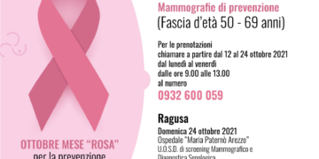 Asp Ragusa: ottobre rosa, mese della prevenzione contro il tumore al seno. L’importanza dello screening