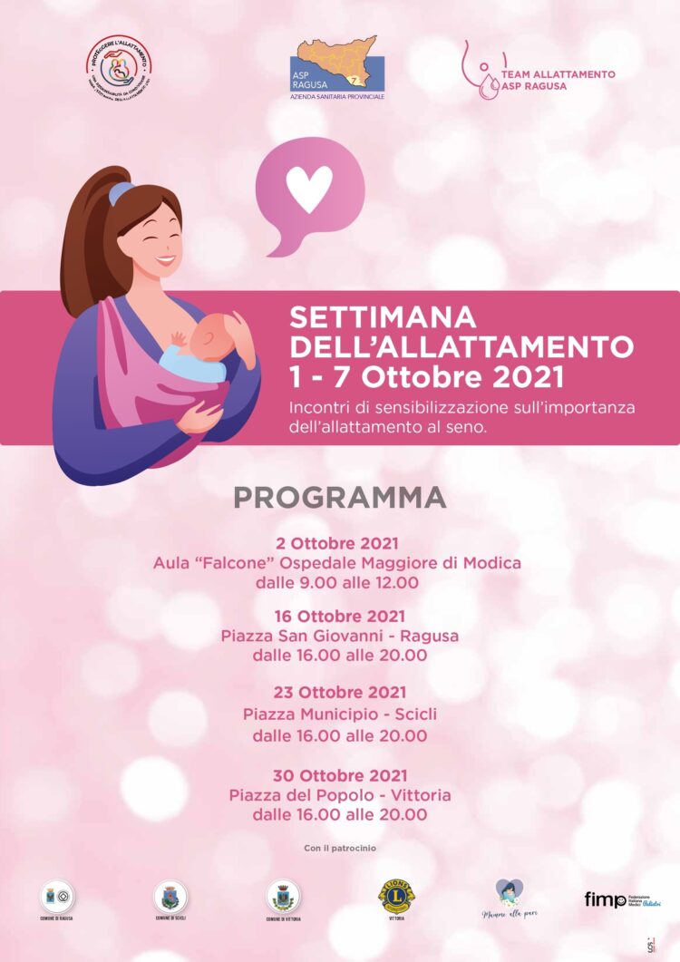 Si celebra la Settimana mondiale per l’allattamento materno: incontri di sensibilizzazione all’Asp di Ragusa