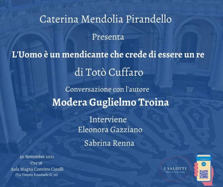Totò Cuffaro a Catania: presente a “I salotti della Cultura” con il libro “L’uomo è un mendicante che crede di essere un re”