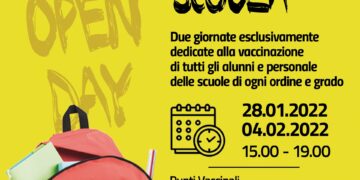 “ASP per la Scuola”. Due giornate in open day per la vaccinazione dedicata al mondo scolastico: 8 gennaio e 4 febbraio 2022