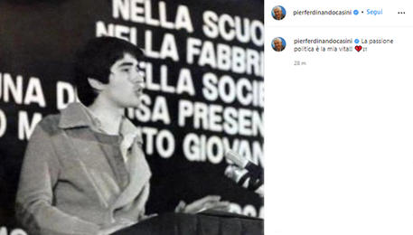 Un post tratto dal profilo  Instagram di Pierferdinando Casini: "La passione politica è la mia vita!!" +++ATTENZIONE LA FOTO NON PUO' ESSERE PUBBLICATA O RIPRODOTTA SENZA L'AUTORIZZAZIONE DELLA FONTE DI ORIGINE CUI SI RINVIA+++