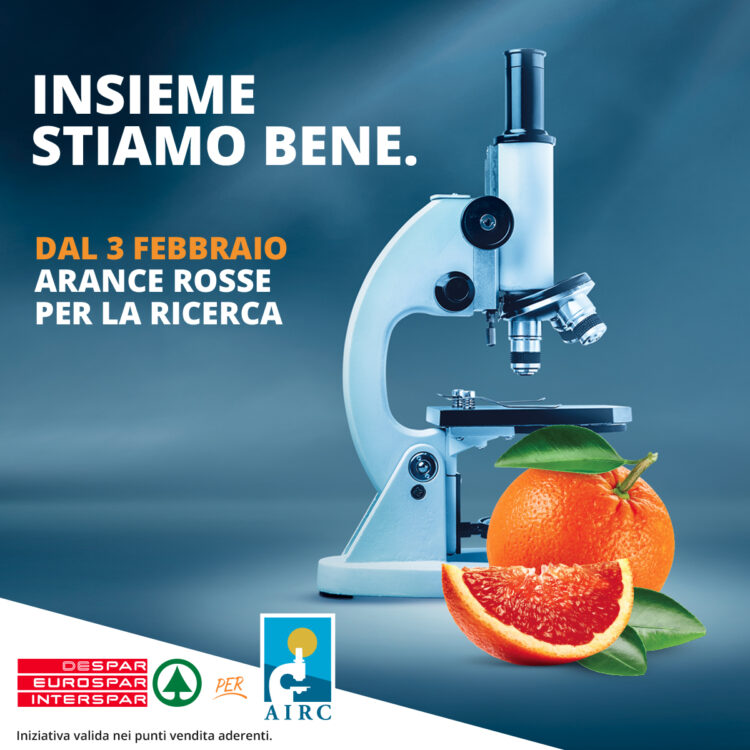 Despar partecipa all’iniziativa “Arance rosse per la ricerca” a sostegno dell’AIRC