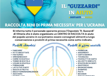 “Distanti ma vicini”. L’ Ospedale “R. Guzzardi” di Vittoria impegnato nella raccolta di beni di prima necessità per il popolo ucraino