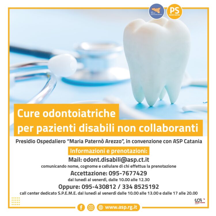 All’Asp di Ragusa, cure odontoiatriche per pazienti disabili
