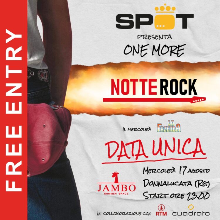 Notte rock al Jambo di Donnalucata: appuntamento per il 17 agosto