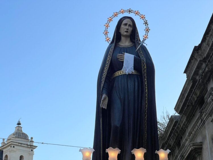 La processione dell’Addolorata ieri sera a Ibla