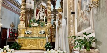 La Madonna Pellegrina ieri al Santuario di Gulfi