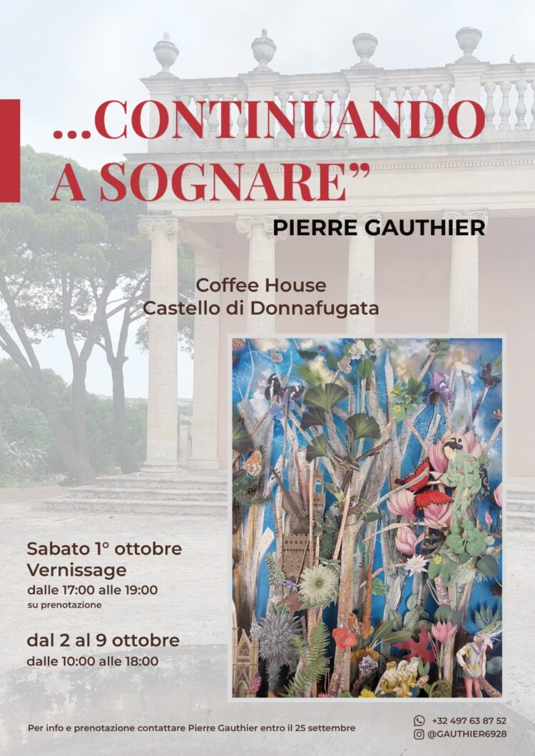Pierre Gauthier alla Coffee House del Castello di Donnafugata…”Continuare a Sognare”