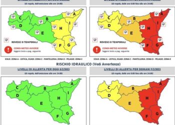 Diramata allerta meteo rossa per la giornata di domani, scuole chiuse