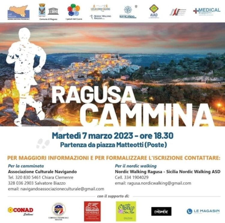 Domani, 7 marzo, Ragusa…cammina!