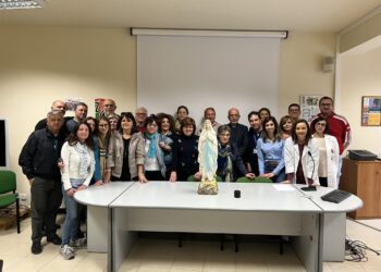 Momento di preghiera mariana ieri al dipartimento di prevenzione del’Asp di Ragusa