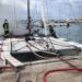 A Fuoco un catamarano ormeggiato al Porto di Marina