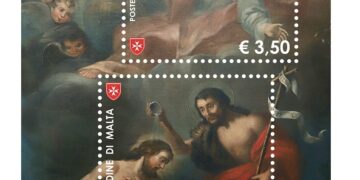 Saranno emessi domani due francobolli raffigurati “Il battesimo di Gesù”, tela custodita nella chiesa di San Giovanni a Chiaramonte