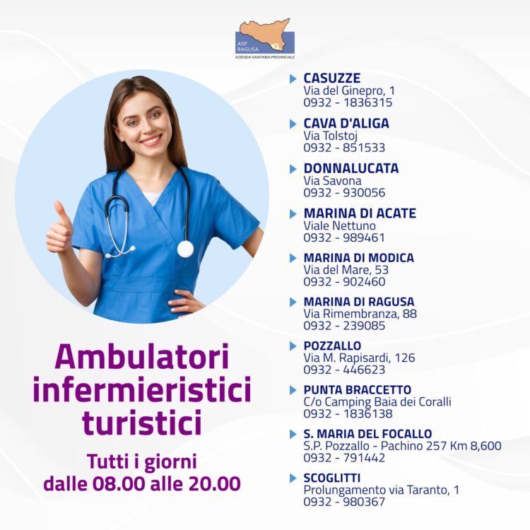 Istituiti gli ambulatori infermieristici turistici: il servizio sarà attivo da giovedì 13 luglio