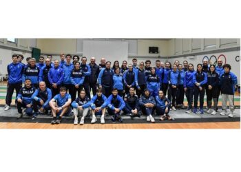 Carmelo Gurrieri al 1°allenamento congiunto spada olimpica e non vedenti