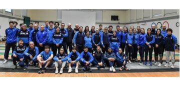 Carmelo Gurrieri al 1°allenamento congiunto spada olimpica e non vedenti