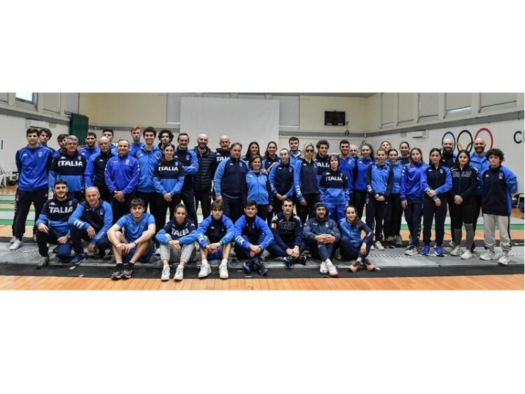 Carmelo Gurrieri al 1°allenamento congiunto spada olimpica e non vedenti