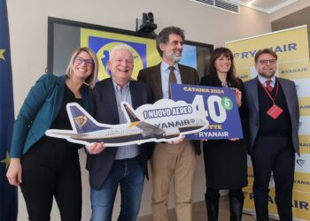 Ryanair annuncia operativo record per l’estate ‘24 su Catania