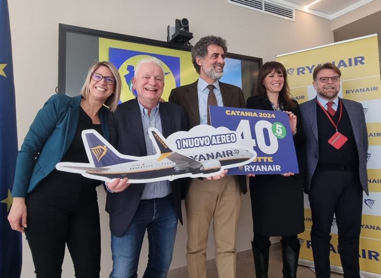 Ryanair annuncia operativo record per l’estate ‘24 su Catania