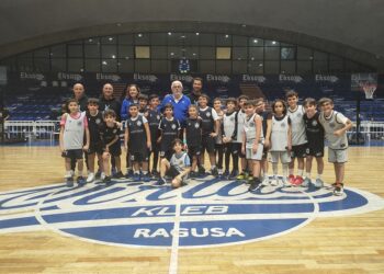 Maurizio Cremonini e Roberta Regis, istruttori federali minibasket, ospiti della Virtus Ragusa